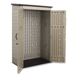 Vertical Storage Shed, 53 cu ft, 2.5 ft x 4 ft x 7 ft, Sandstone/Faint Maple (RUB5L3000SDONX) Each