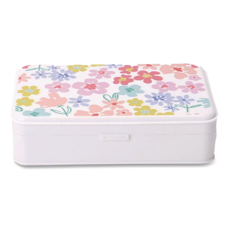 Formit Pencil Case, Floral Pattern, 2 Compartments, 5" x 8.75" x 2.75", Pink/Yellow/Green (CH7FI68187) Each