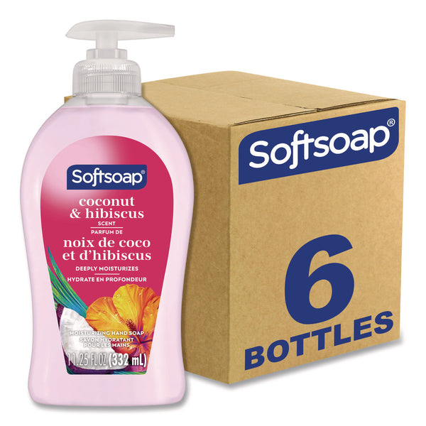 Softsoap® Liquid Hand Soap Pumps, Coconut and Hibiscus Scent, 11.25 oz, 6/Carton (CPCUS07157ACT) Case of 6