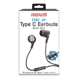 Maxell® USB-C Earbuds, Black (MAX199261) Each