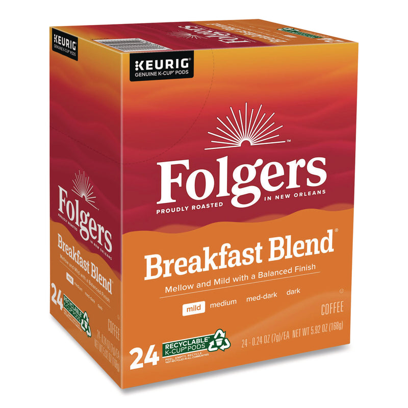 Folgers® Breakfast Blend Coffee K-Cup, 24/Box, 4 Boxes/Carton (GMT0448CT) Case of 96