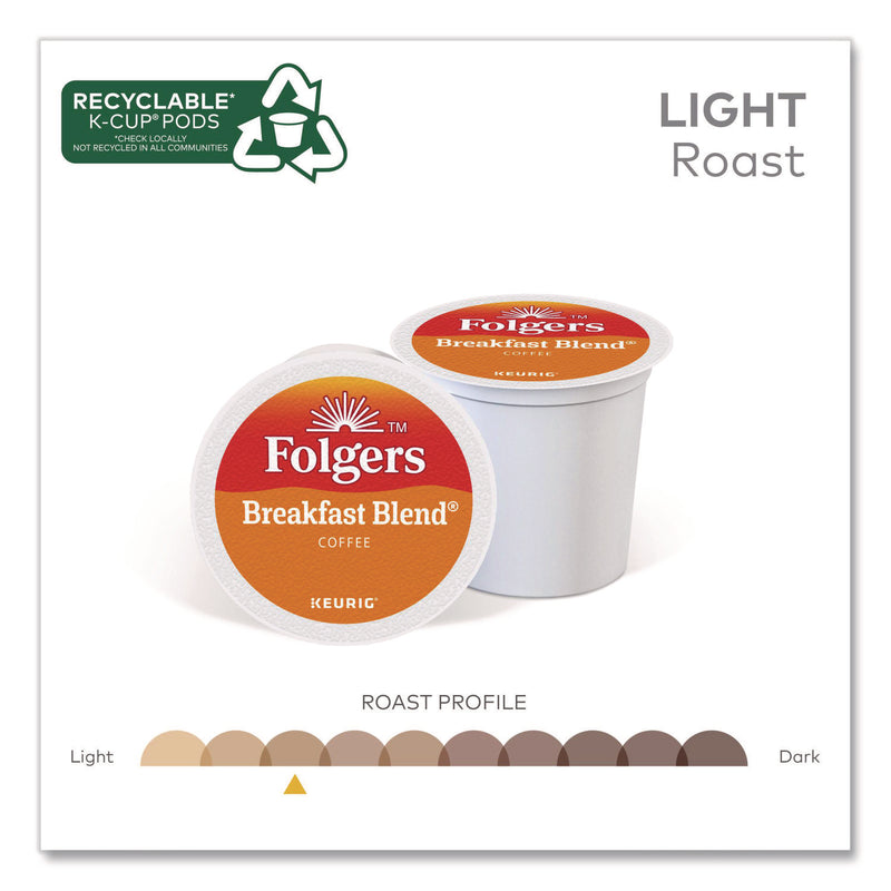 Folgers® Breakfast Blend Coffee K-Cup, 24/Box, 4 Boxes/Carton (GMT0448CT) Case of 96