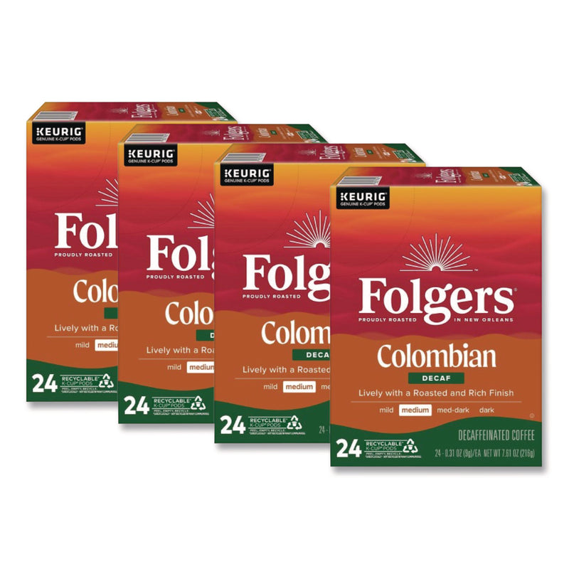 Folgers® Colombian Decaf K-Cups, 24/ Box, Boxes/Carton