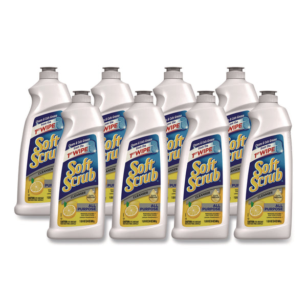 Soft Scrub® All Purpose Cleanser, Lemon Scent, 24 oz Bottle, 8/Carton (DIA07224) Case of 8