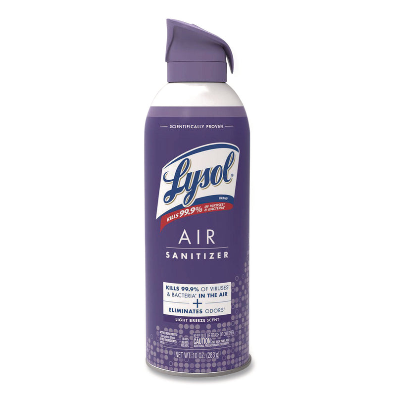 LYSOL® Brand Air Sanitizer Spray, Light Breeze, 10 oz Aerosol Spray (RAC99394EA) Each