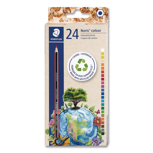 Staedtler® Colored Pencils, Assorted Lead and Barrel,Colors, 24/Pack (STD185ND24A602) Pack of 24