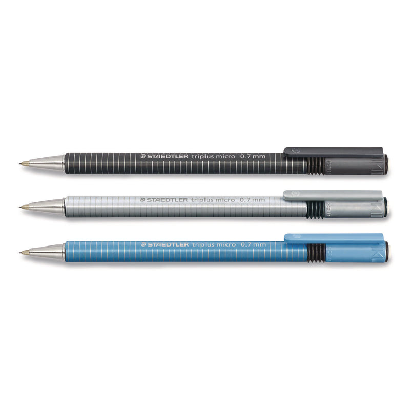 Staedtler® Mechanical Pencils, 0.7 mm, HB (#2), Black Lead, Light Blue Barrel, 10/Box (STD7742730A6) Box of 10