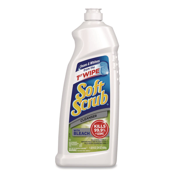 Soft Scrub® Cleanser with Bleach, 24 oz Bottle, 8/Carton (DIA07222) Case of 8