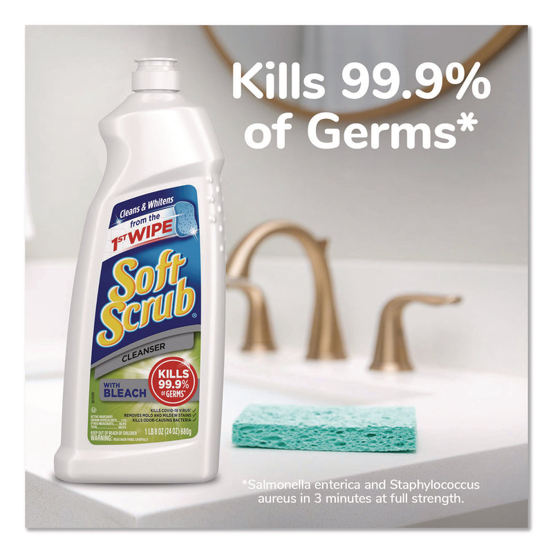 Soft Scrub® Cleanser with Bleach, 24 oz Bottle, 8/Carton (DIA07222) Case of 8