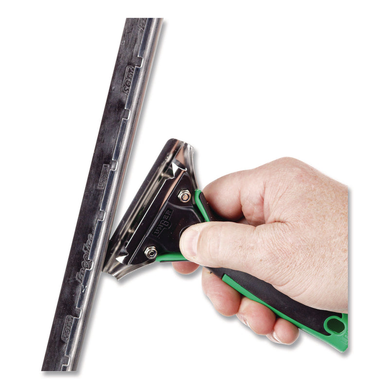 Unger® Stainless Steel "S" Channel with Soft Rubber, 10" Wide Blade (UNGNE250) Each
