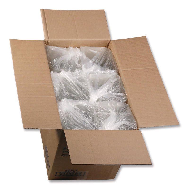 Pactiv Evergreen EarthChoice Recycled PET Container Lid, for 6" Square RPET Containers, 6.25 x 0.39 x 6.25, Clear, Plastic, 360/Carton (PCT6SFLY) Case of 360
