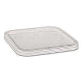 Pactiv Evergreen EarthChoice Recycled PET Container Lid, for 6" Square RPET Containers, 6.25 x 0.39 x 6.25, Clear, Plastic, 360/Carton (PCT6SFLY) Case of 360