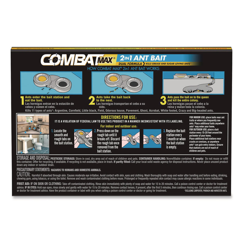 Combat Max 2-in-1 Ant Bait, 4/Pack, 8 Packs/Carton (DIA07172) Case of 8