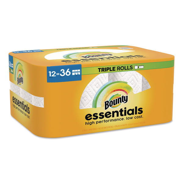 Bounty® Essentials Select-A-Size Kitchen Roll Paper Towels, 2-Ply, 5.9 x 11, White, 162 Sheets/Triple Roll, 12 Rolls/Carton (PGC16681) Case of 12