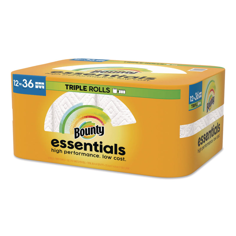 Bounty® Essentials Select-A-Size Kitchen Roll Paper Towels, 2-Ply, 5.9 x 11, White, 162 Sheets/Triple Roll, 12 Rolls/Carton (PGC16681) Case of 12