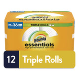 Bounty® Essentials Select-A-Size Kitchen Roll Paper Towels, 2-Ply, 5.9 x 11, White, 162 Sheets/Triple Roll, 12 Rolls/Carton (PGC16681) Case of 12
