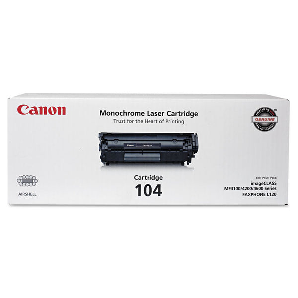 Canon® 0263B001 (104) Toner, 2,000 Page-Yield, Black (CNM104)