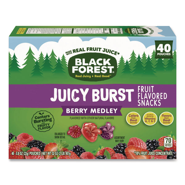 Black Forest Juicy Burst Fruit Flavored Snack, Berry Medley, 32 oz, 40/Box (BLFFER02067) Box of 40