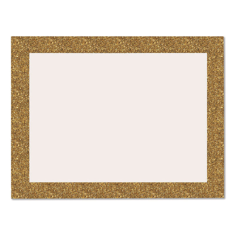 Royal Brites Glitter Poster Board, 22" x 28", Heavyweight, White with Gold Border, 25/Pack (GEO24448M) Each