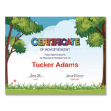 Geographics® Tree Free Award Certificates, 8.5 x 11, Green/Brown/Blue, with Outside Scene Border, 15/Pack (GEO49950) Pack of 15