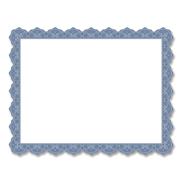 Geographics® Award Certificates, 8.5 x 11, White with Braided Blue Border, 25/Pack (GEO40725OD) Pack of 25