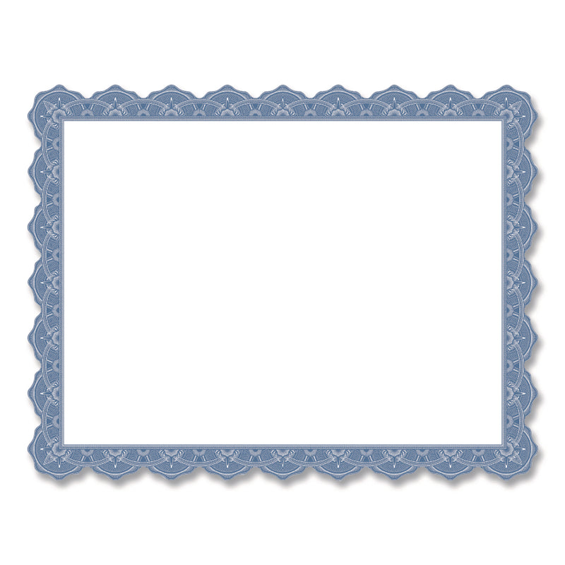 Geographics® Award Certificates, 8.5 x 11, White with Braided Blue Border, 25/Pack (GEO40725OD) Pack of 25
