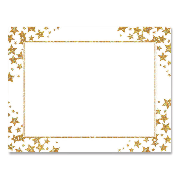 Geographics® Award Certificates, 8.5 x 11, White with Gold/White Star Border, 25/Pack (GEO49951) Pack of 25