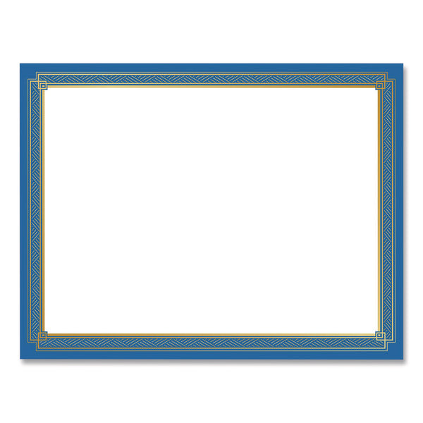 Geographics® Tree Free Award Certificates, 8.5 x 11, White with Elegant Blue/Gold Border, 15/Pack (GEO49949) Pack of 15