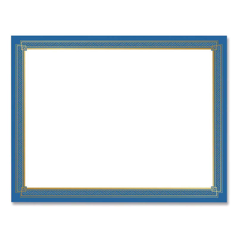 Geographics® Tree Free Award Certificates, 8.5 x 11, White with Elegant Blue/Gold Border, 15/Pack (GEO49949) Pack of 15