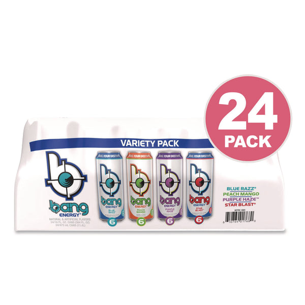bang Energy® Energy Drink Variety Pack, Assorted Flavors, 16 oz Can, 24/Carton (GRR22002528) Case of 24