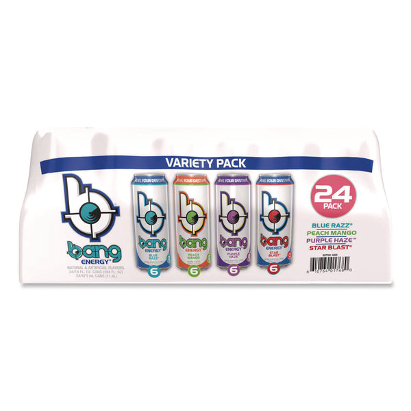 bang Energy® Energy Drink Variety Pack, Assorted Flavors, 16 oz Can, 24/Carton (GRR22002528) Case of 24
