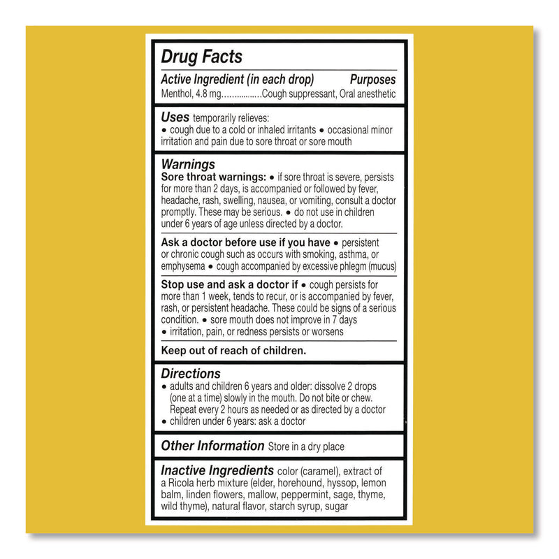 Ricola® Cough Drops, Original Herb, 65/Bag, 2 Bags/Pack (GRR22002532) Each