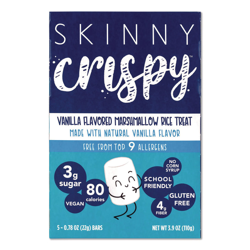Skinny Crispy Crispy Treat, Vanilla, 0.78 oz Bars, 5 Bars/Pack, 3 Packs/Carton (GRR60004176) Case of 3
