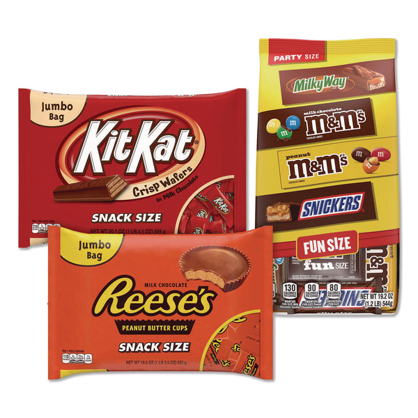 Snack Box Pros Chocolate Assortment, Assorted Fun and Snack Sizes, 3 Bags/Pack (GRR60004179) 1 Bundle