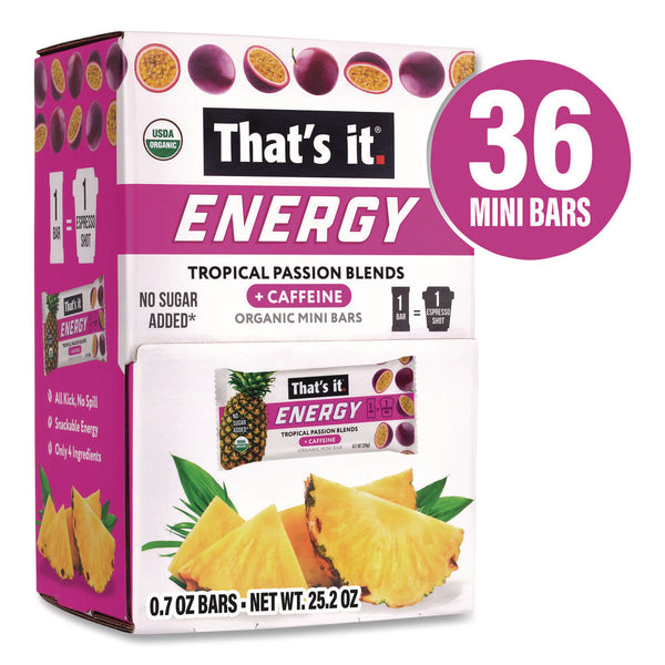 That’s it.® Organic Energy Bars, Tropical Passion Blend, 0.7 oz Bar, 36/Box (GRR22002519) Box of 36