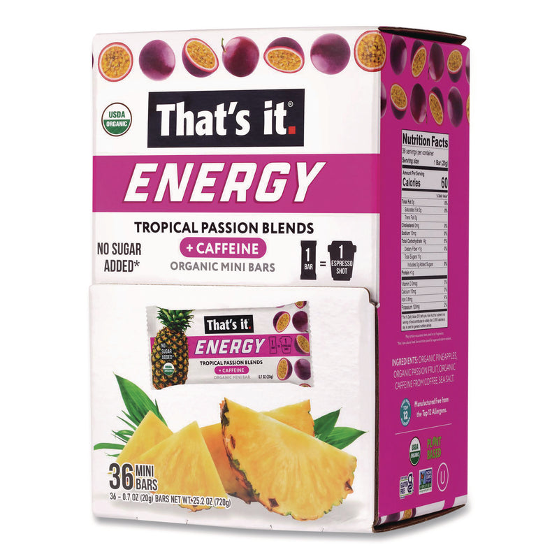 That’s it.® Organic Energy Bars, Tropical Passion Blend, 0.7 oz Bar, 36/Box (GRR22002519) Box of 36