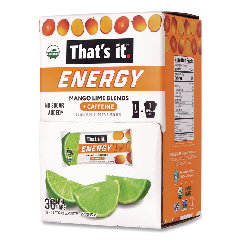 That’s it.® Organic Energy Bars, Mango Lime, 0.7 oz Bar, 36/Box (GRR22002520) Box of 36