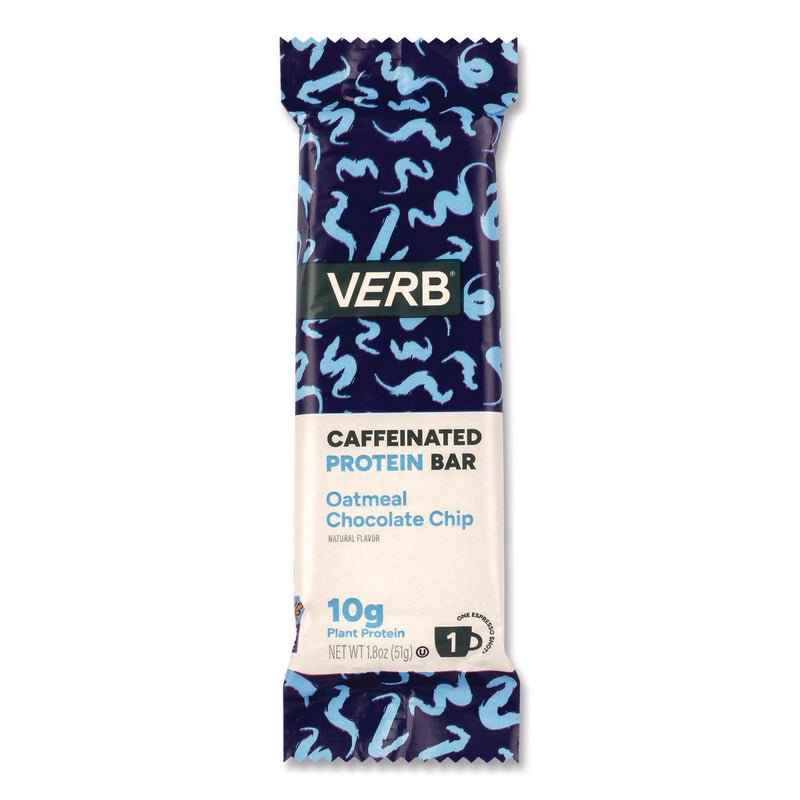 VERB Energy® Caffeinated Protein Bar, Oatmeal Chocolate Chip, 1.8 oz Bar, 12/Box (GRR22002523) Box of 12