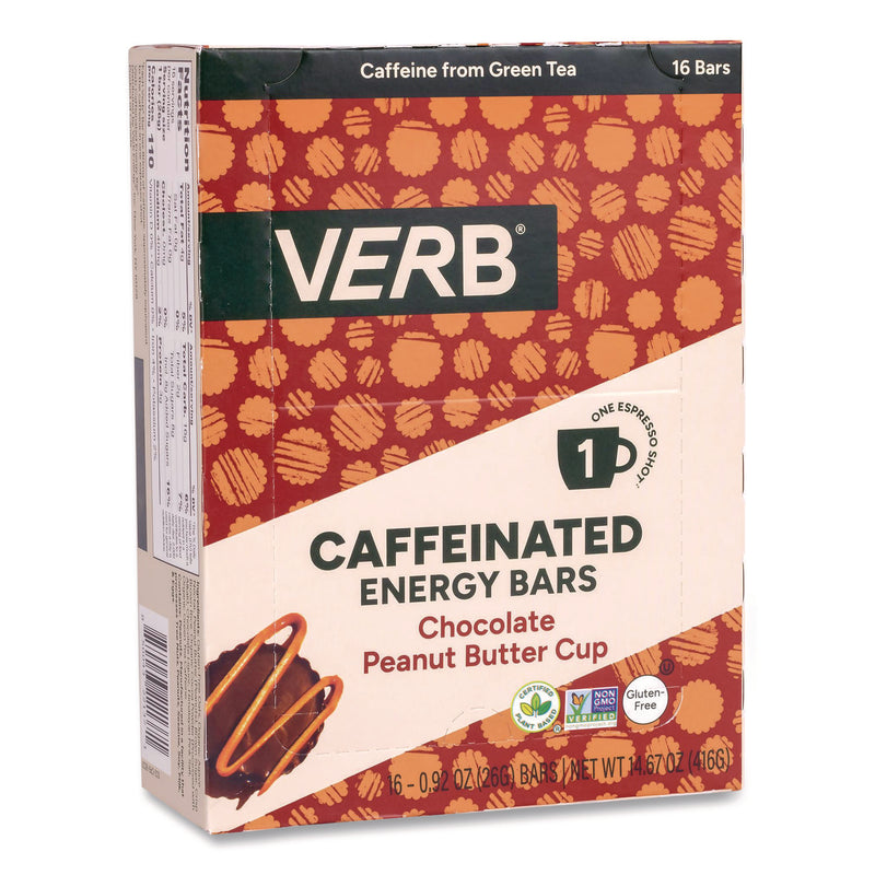 VERB Energy® Caffeinated Energy Bar, Chocolate Peanut Butter Cup, 0.92 oz Bar, 16/Box (GRR22002524) Box of 16
