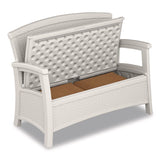 Suncast® Elements Loveseat with Storage, 47" x 29.75" x 35.5", Ice Cube (SUABMWB5000CB) Each