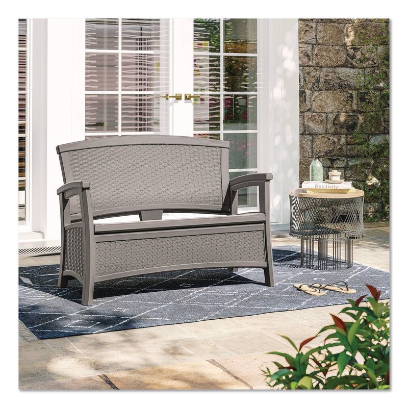 Suncast® Elements Loveseat with Storage, 47" x 29.75" x 35.5", Dove Gray (SUABMWB5000DG) Each