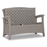 Suncast® Elements Loveseat with Storage, 47" x 29.75" x 35.5", Dove Gray (SUABMWB5000DG) Each