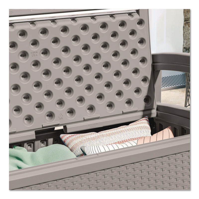 Suncast® Elements Loveseat with Storage, 47" x 29.75" x 35.5", Dove Gray (SUABMWB5000DG) Each