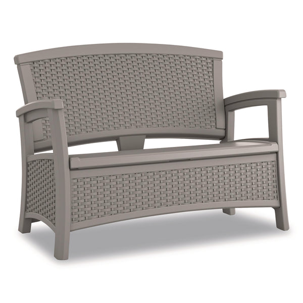 Suncast® Elements Loveseat with Storage, 47" x 29.75" x 35.5", Dove Gray (SUABMWB5000DG) Each
