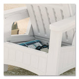Suncast® Adirondack Chair with Storage, Supports Up to 375 lb, 14.5" Seat Height, 30" x 32.5" x 38.5", Ice Cube (SUABMAC1000CB) Each