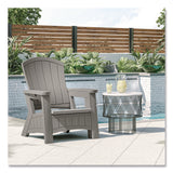 Suncast® Adirondack Chair with Storage, Supports Up to 375 lb, 14.5" Seat Height, 30" x 32.5" x 38.5", Dove Gray (SUABMAC1000DG) Each