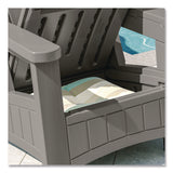 Suncast® Adirondack Chair with Storage, Supports Up to 375 lb, 14.5" Seat Height, 30" x 32.5" x 38.5", Dove Gray (SUABMAC1000DG) Each