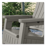 Suncast® Adirondack Chair with Storage, Supports Up to 375 lb, 14.5" Seat Height, 30" x 32.5" x 38.5", Dove Gray (SUABMAC1000DG) Each