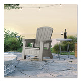Suncast® Adirondack Chair with Storage, Supports Up to 375 lb, 14.5" Seat Height, 30" x 32.5" x 38.5", Dove Gray (SUABMAC1000DG) Each