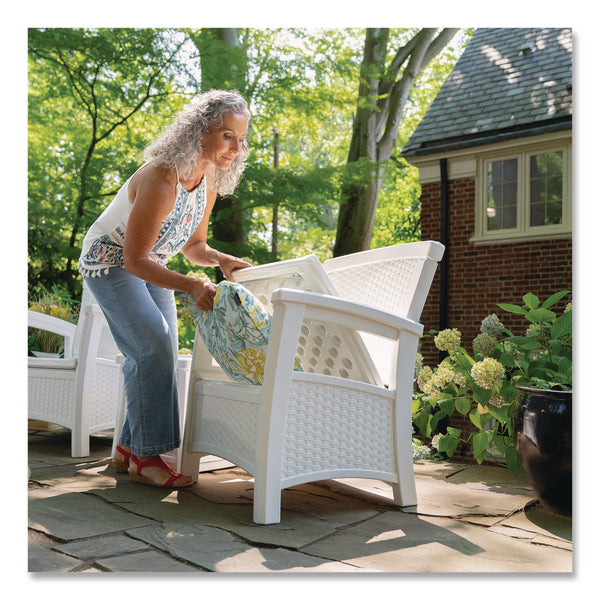Suncast® Elements Club Chair with Storage, Supports Up to 300 lb, 17" Seat Height, 25.25" x 29.75" x 35.5", Ice Cube (SUABMCC1800CB) Each
